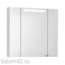 Зеркальный шкаф Aquaton Мадрид 80 М со светильником белый 1A175202MA010