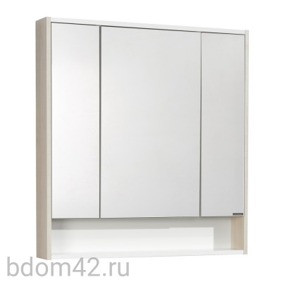 Зеркальный шкаф Aquaton Рико 80 белый, ясень фабрик 1A215302RIB90