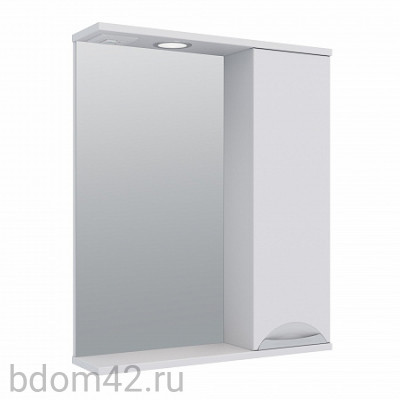 Зеркало со шкафчиком 60цв.белый, правое Eleganse Aqua de Marco 1060CELE/R