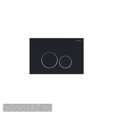 Aquatek Панель смыва, черный матовый/ ободок хром KDI-0000020
