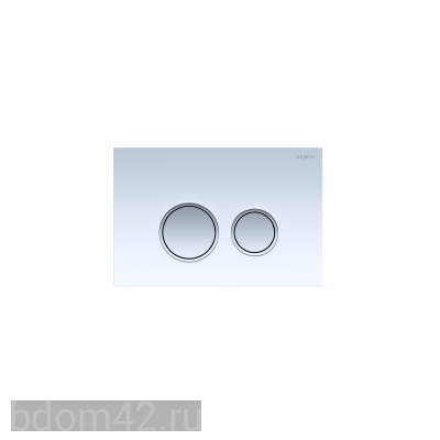 Aquatek Панель смыва белая,закаленное стекло (клавиша круглая,ободок хром) KDI-0000028 (006E1)