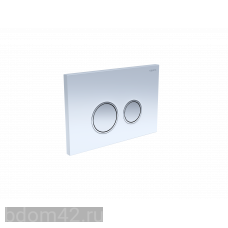 Aquatek Панель смыва белая,закаленное стекло (клавиша круглая,ободок хром) KDI-0000028 (006E1)