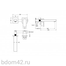 Смеситель настенный для раковины, хром Либра AQUATEK AQ1613CR