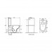 Azario CORSA Унитаз напольный безободковый в комплекте с бачком и сиденьем микролифт, смывной механизм Geberit, AZ-2062S-G, Размер 630x380x830