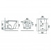 Azario NOVA Подвесной безободковый унитаз с сиденьем дюропласт- микролифт ультра -тонкая, AZ-2216, (квадратный)  Размер 530 *350*360 мм