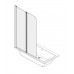 Azario BOSTON 141 Душевая шторка на ванну 80 (41,5+38,5)*140 хром, 4мм прозрачное стекло
