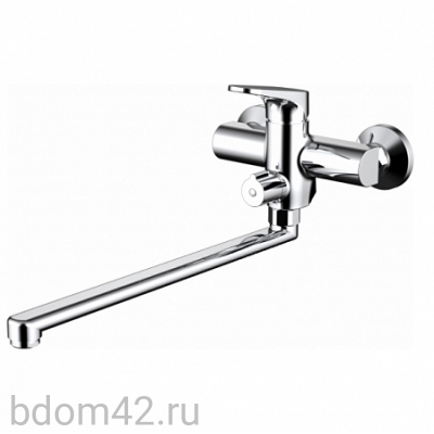 Смеситель для ванны с длинным изливом хром Bravat ELER  F6191238CP-01L-RUS