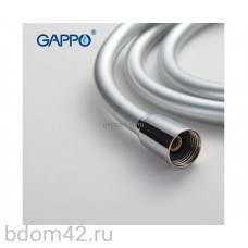 Душевой шланг GAPPO Шланг PVC (ПВХ) усиленный, цвет – серебристый, 150 см G47