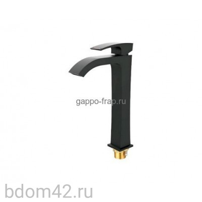 Смеситель  для раковины высокий черный матовый GAPPO G1007-86