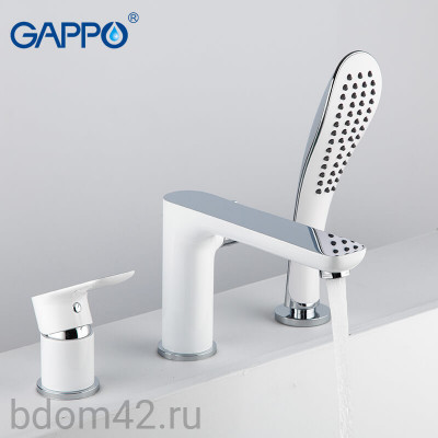 Смеситель для ванны и душа, на 3 отверстия, однорычажный,Gappo Noar G1148