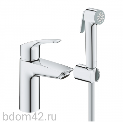 Смеситель для раковины с гигиеническим душем Grohe Eurosmart 23124003 хром