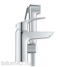 Смеситель для раковины с гигиеническим душем Grohe Eurosmart 23124003 хром