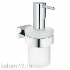 Дозатор жидкого мыла с держателем Grohe Essentials Cube 40756001