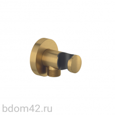 Соединение для шланга и держатель для душа  брашированое золото DN 15, 60547N0-00