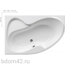 Ванна Ravak ROSA II 170x105 P белая+ каркас+фронтальаня панель