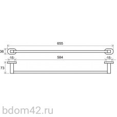 Полотенцедержатель (1 полотенце), 66 см RAVAK Chrome CR 310.00 X07P192