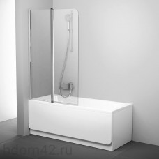 Шторка для ванны Ravak CVS2-100 L блестящий+стекло Transparent 7QLA0C00Z1