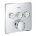 Термостат для ванны/душа Grohtherm SmartControl, комплект верхней монтажной части для Rapido SmartBox, квадратная розетка, 3 кнопки управления, 29126000