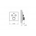 Термостат для душа Grohtherm SmartControl, комплект верхней монтажной части для Rapido SmartBox, квадратная розетка, 2 кнопки управления, 29156LS0